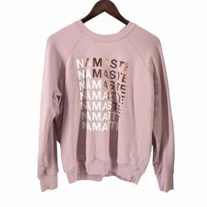 Spiritual Gangstar Pink Namaste Crew Neck‎ Sweater Size S